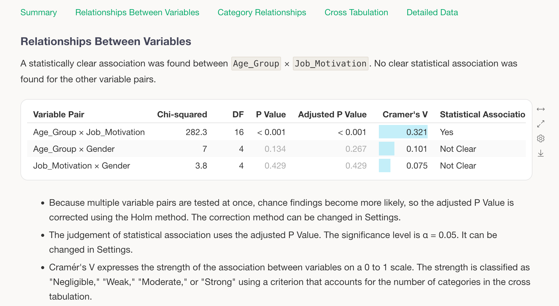 Testing a difference between segments for statistical significance