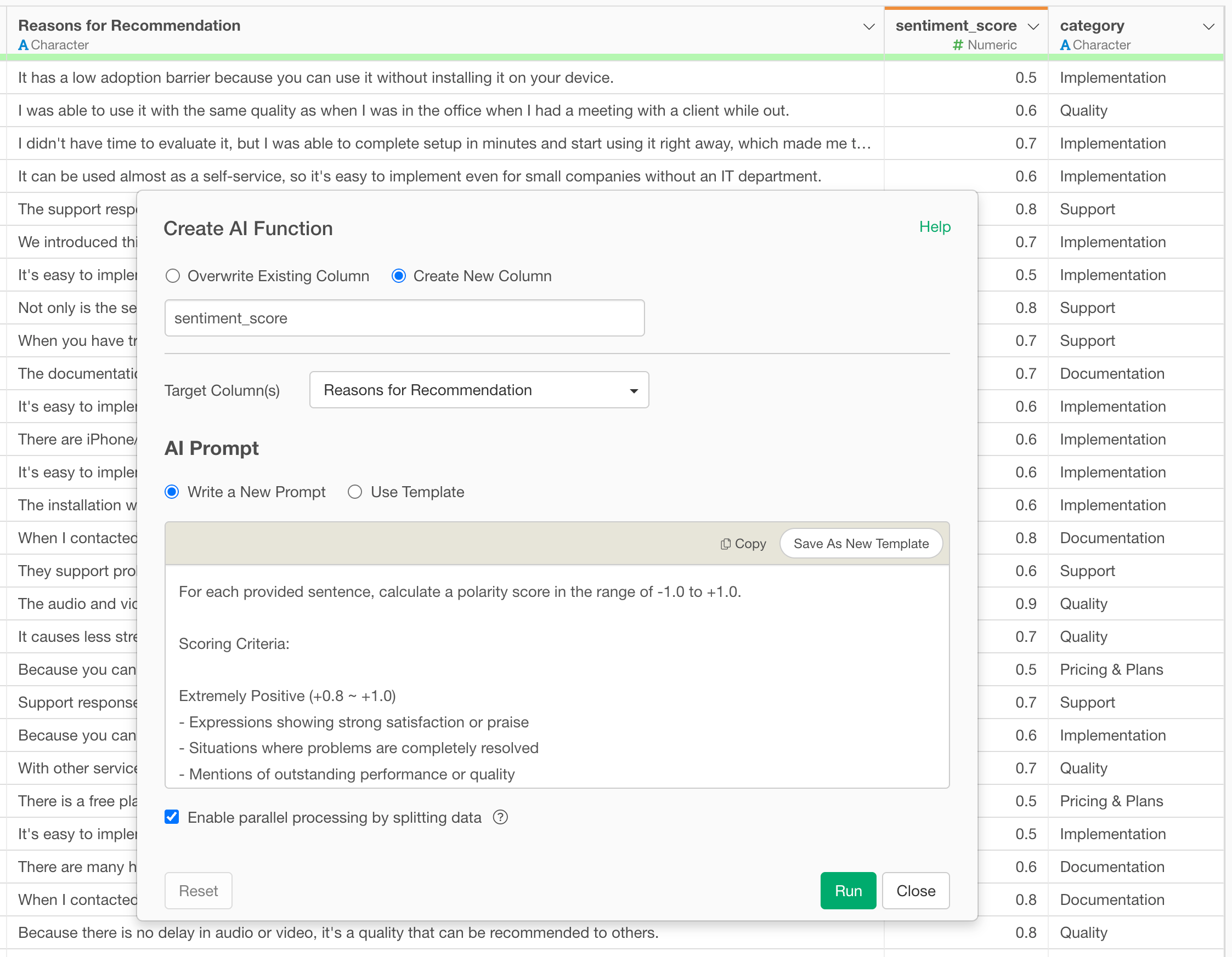 Measuring the sentiment of comments