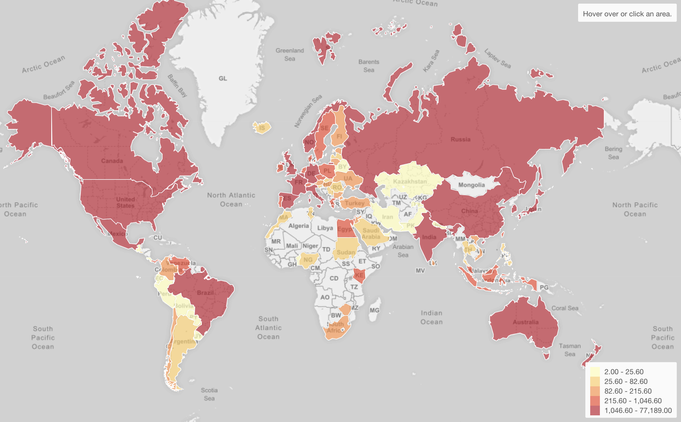 チャート 地図の使い方 地図 エリア 世界地図 国名 世界地図 国コード 日本地図 都道府県名 地図を追加する 地図 経度 緯度 Code Show All Code Hide All Code チャート 地図の使い方 Exploratoryの地図のチャートには 地域名などを指定する